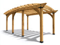Pérgola de jardín de madera 400x300x250 cm - Marrón claro - Diseño abierto con techo de lamas para terraza y jardín