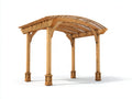 Pérgola de jardín de madera 300x250x250 cm - Marrón claro - Diseño arqueado con techo de celosía para terraza y jardín